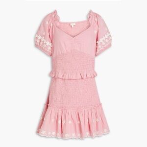 NWT LoveShackFancy Jarrah Pink Smocked Dress